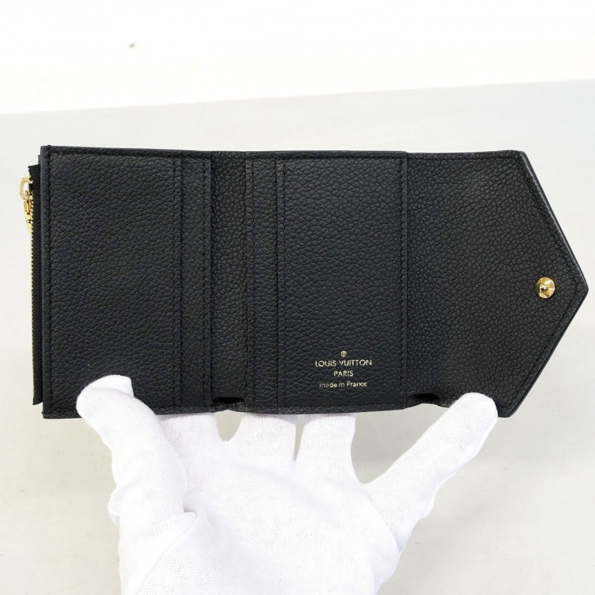 Louis Vuitton Trifold Wallet Monogram Empreinte Portefeuille Zoe Noir — view 4