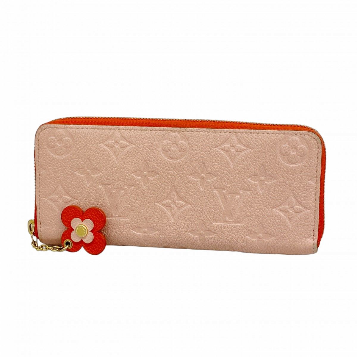Louis Vuitton Wallet Monogram Empreinte Portefeuille Clemence Flower Charm Rose