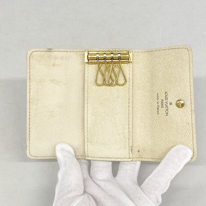 Louis Vuitton Key Case Damier Azur Multicles 4 White Key Holder — view 3