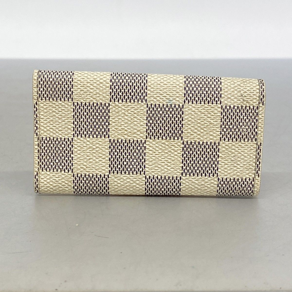 Louis Vuitton Key Case Damier Azur Multicles 4 White Key Holder — view 8