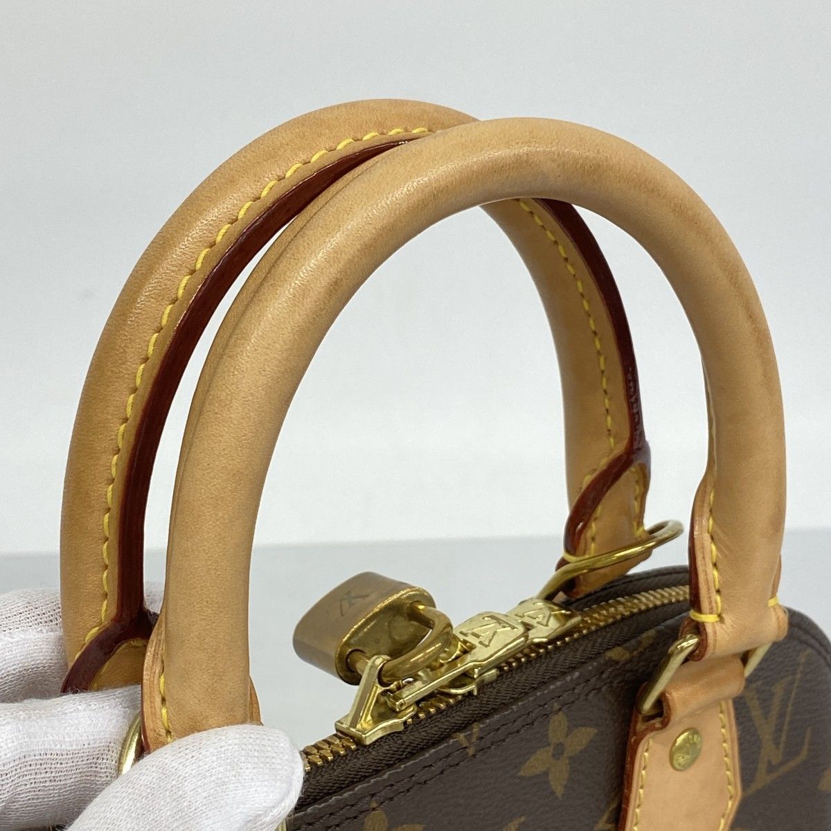 Louis Vuitton Handbag Monogram Alma BB Brown 2-Way Bag — view 8