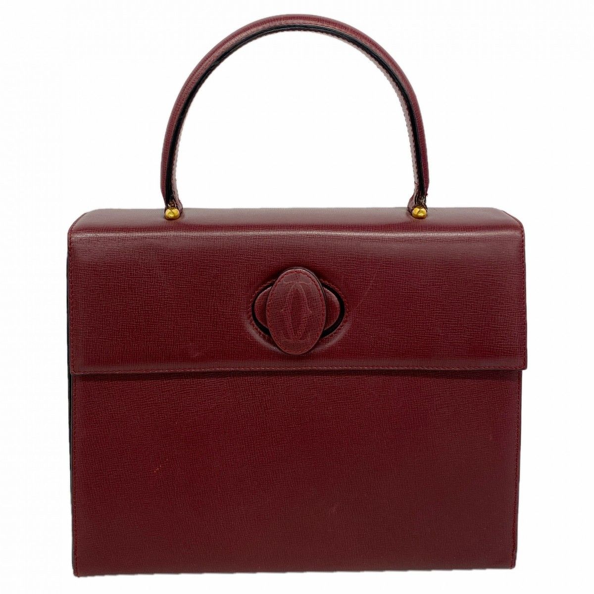 Cartier Handbag Must Leather Bordeaux Gold