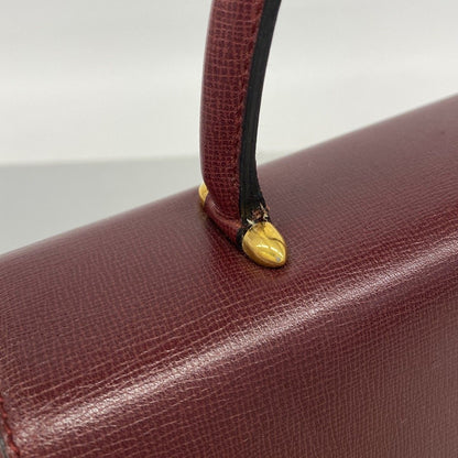 Cartier Handbag Must Leather Bordeaux Gold — view 8
