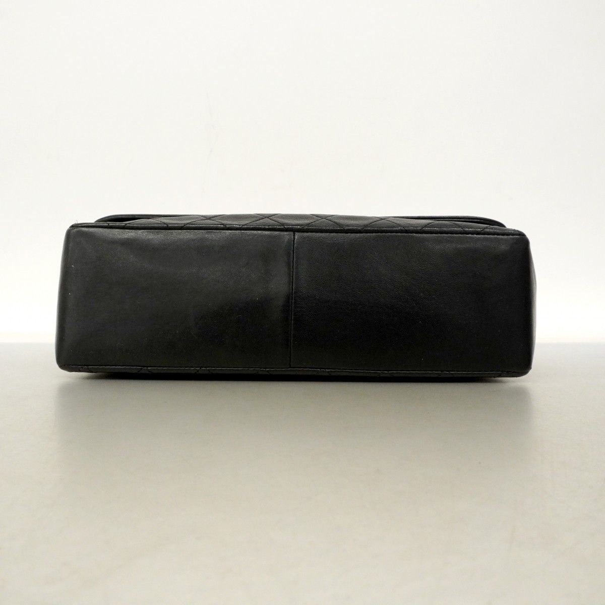 Chanel Shoulder Bag Quilted Lambskin Black Gold — view 3