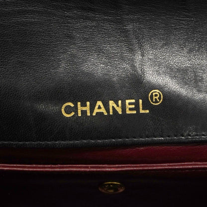 Chanel Shoulder Bag Quilted Lambskin Black Gold — view 5