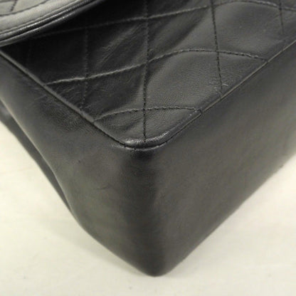 Chanel Shoulder Bag Quilted Lambskin Black Gold — view 6
