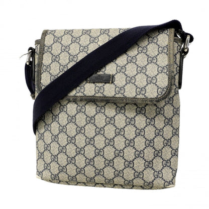 Gucci Shoulder Bag GG Supreme Navy Silver