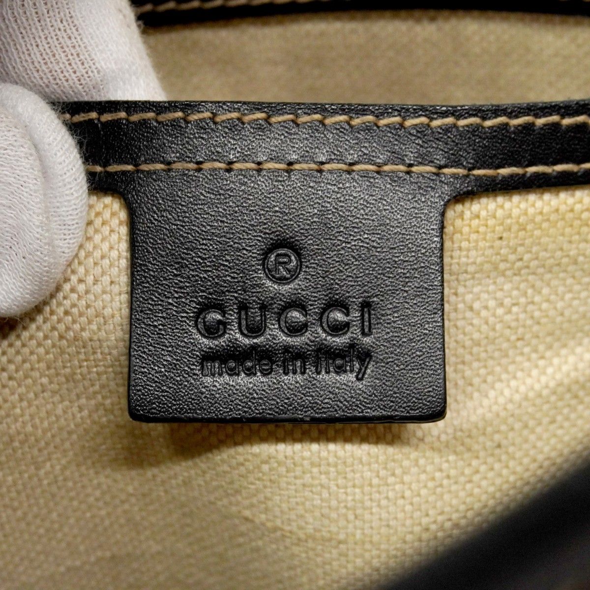 Gucci Shoulder Bag GG Supreme Navy Silver — view 5