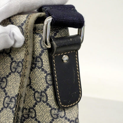Gucci Shoulder Bag GG Supreme Navy Silver — view 9