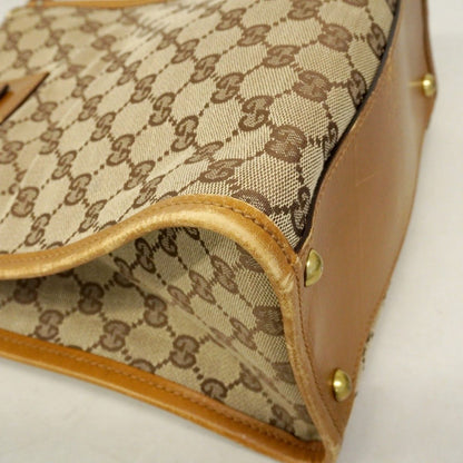 Gucci Shoulder Bag GG Canvas Brown Gold — view 6
