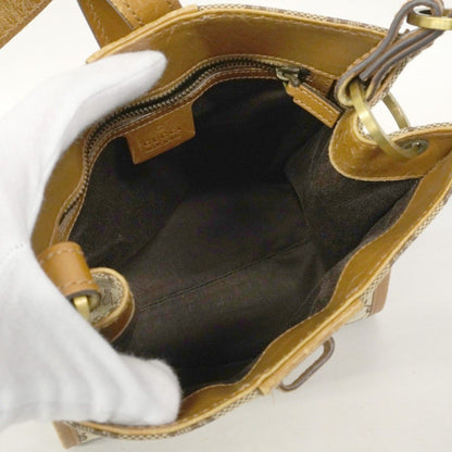 Gucci Shoulder Bag GG Canvas Brown Gold — view 4