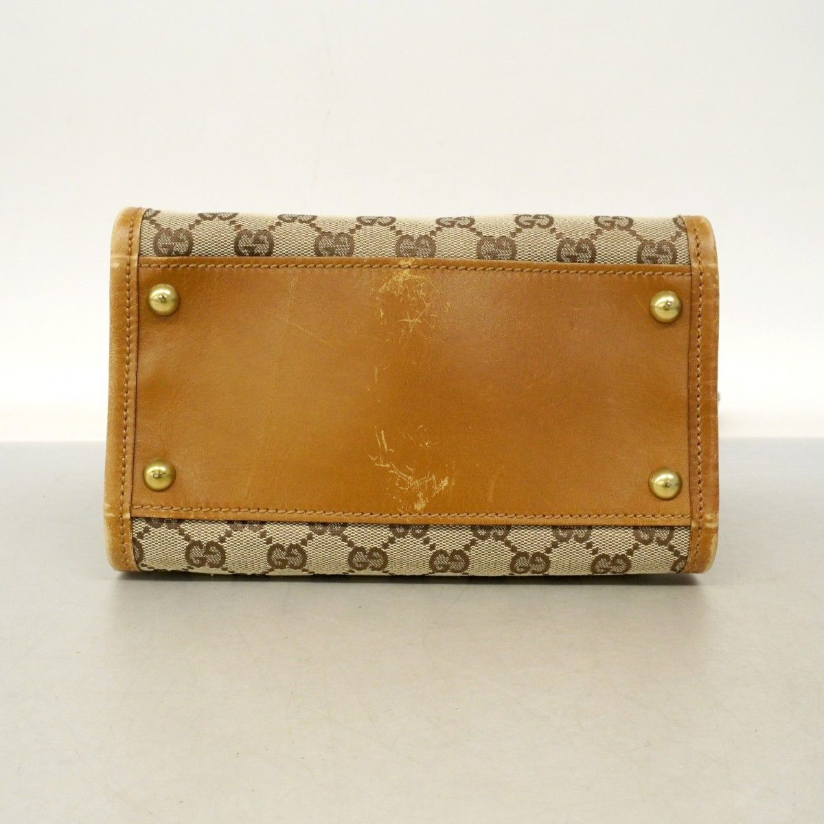 Gucci Shoulder Bag GG Canvas Brown Gold — view 3