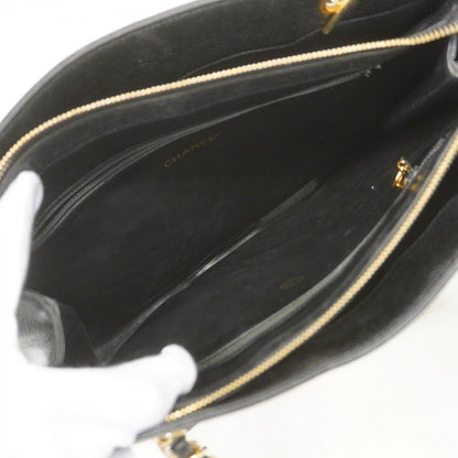 Chanel Shoulder Bag Caviar Leather Black Gold — view 4