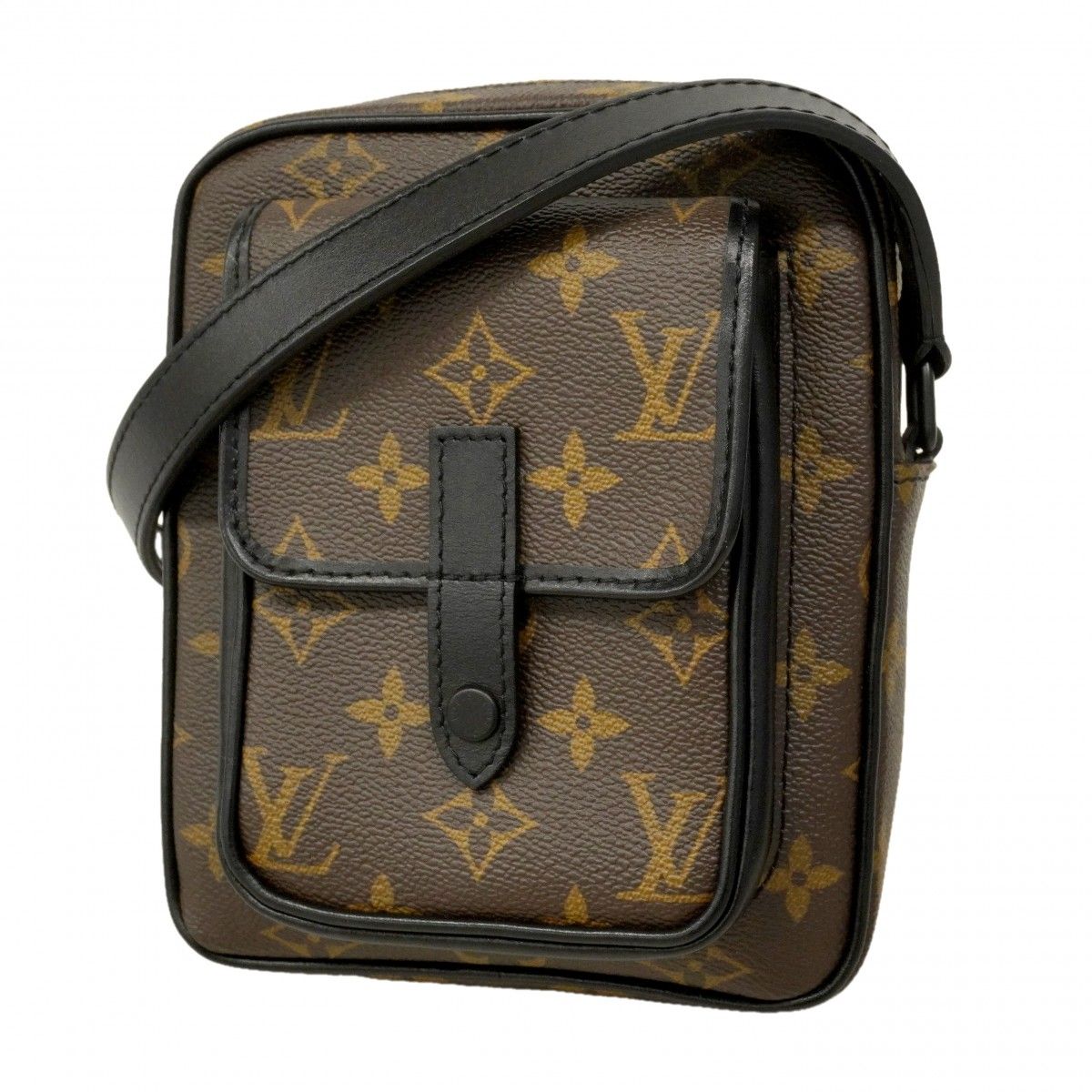 Louis Vuitton Shoulder Bag Monogram Macassar Christopher Wearable Wallet Brown