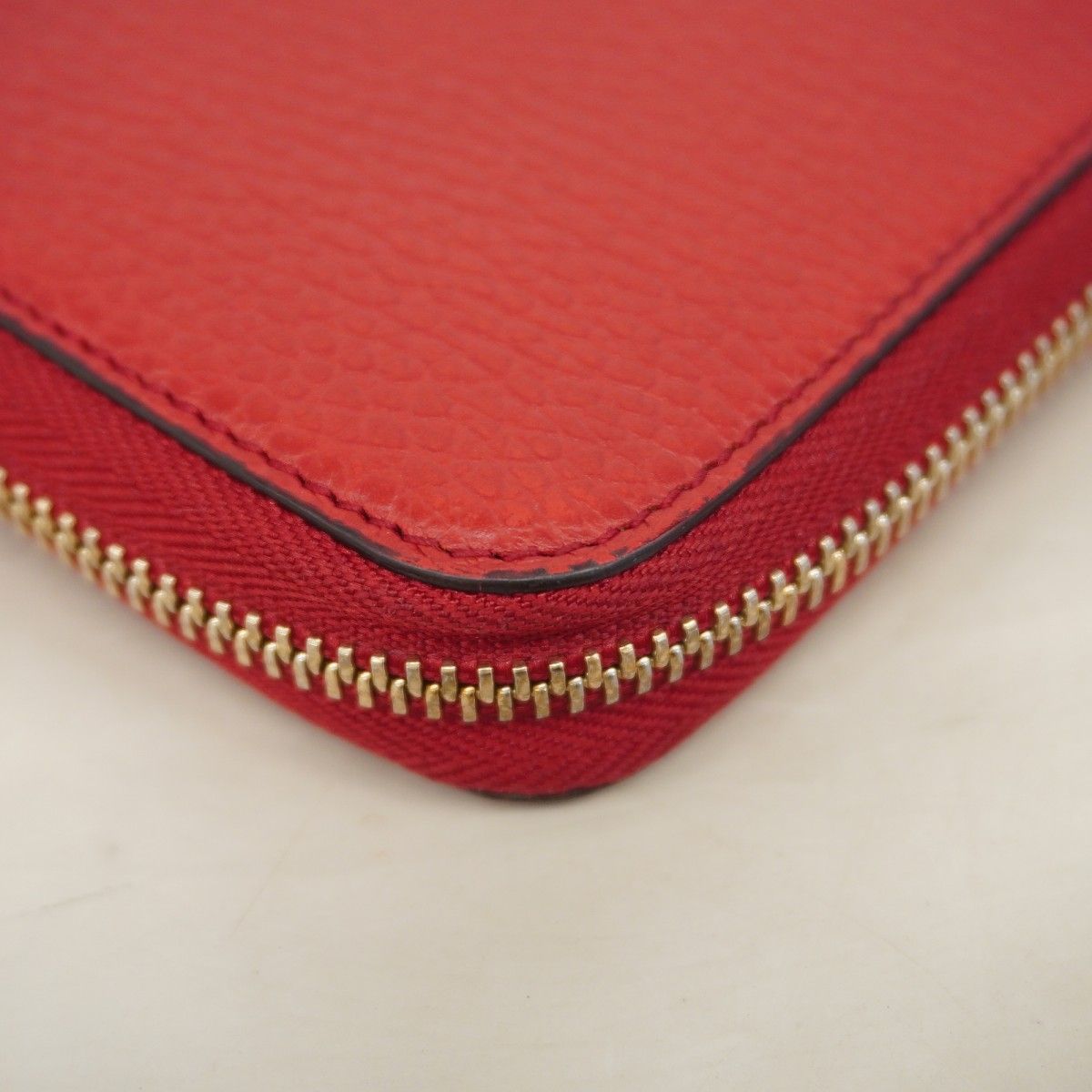 Gucci Wallet Interlocking Leather Red Gold — view 5