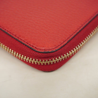 Gucci Wallet Interlocking Leather Red Gold — view 5