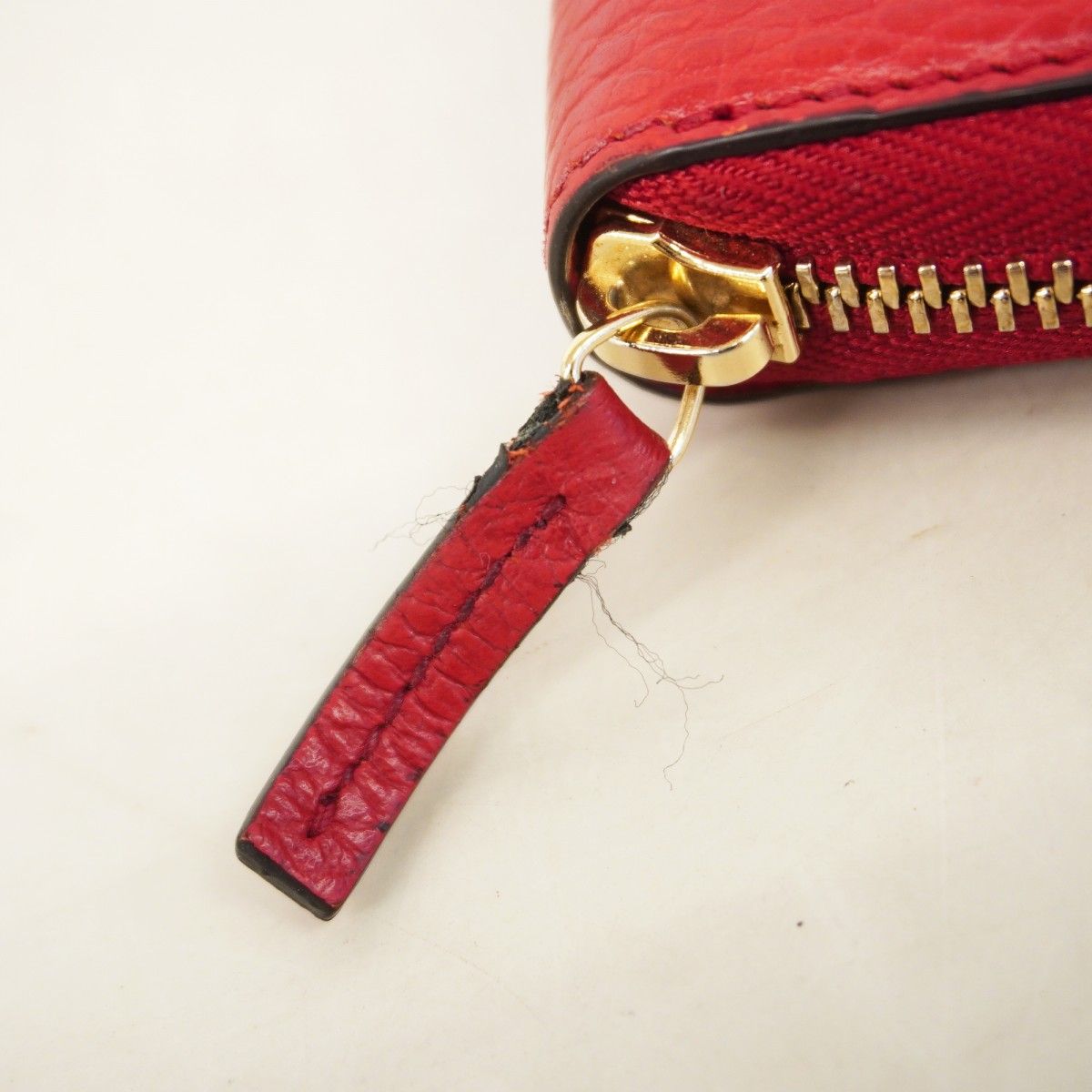 Gucci Wallet Interlocking Leather Red Gold — view 7