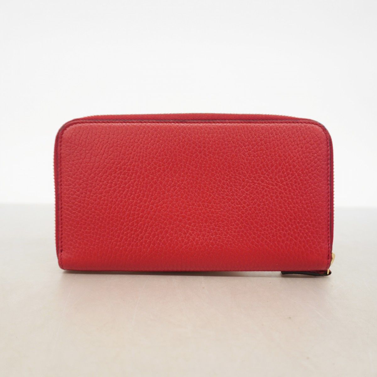 Gucci Wallet Interlocking Leather Red Gold — view 8
