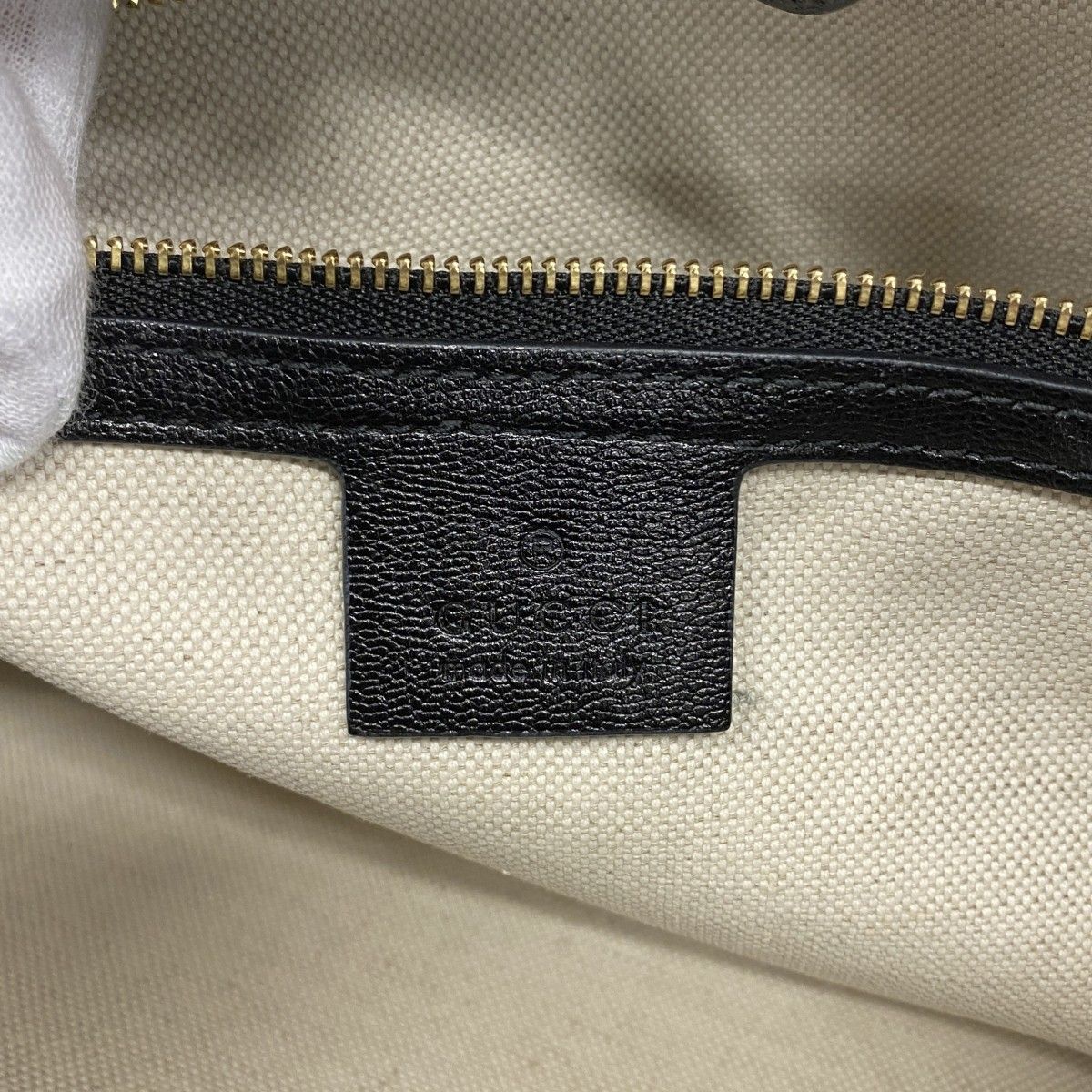 Gucci Tote Horsebit Leather Black Gold 2-Way — view 5