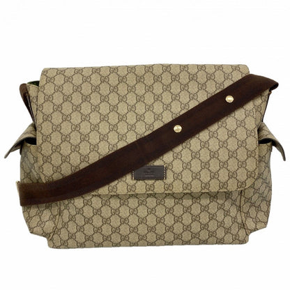 Gucci Shoulder Bag GG Supreme Brown Gold