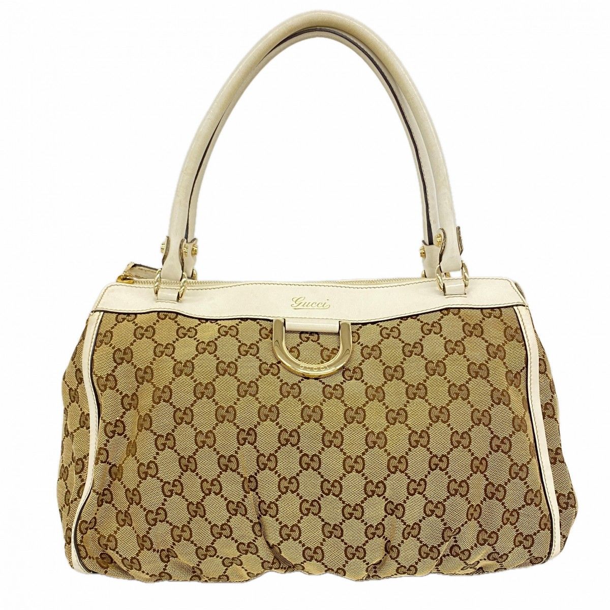 Gucci Tote GG Canvas Brown Gold