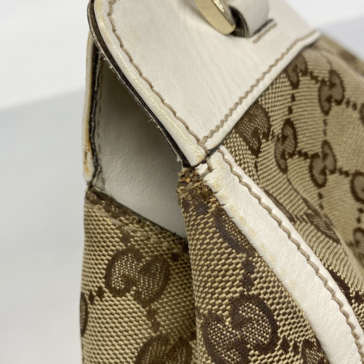 Gucci Tote GG Canvas Brown Gold — view 8