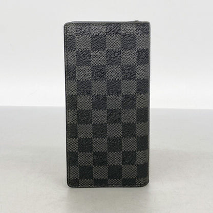 Louis Vuitton Wallet Damier Graphite Portefeuille Brazza Black — view 8