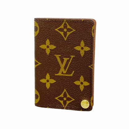 Louis Vuitton Card Case Monogram Holder Cles Depression Brown