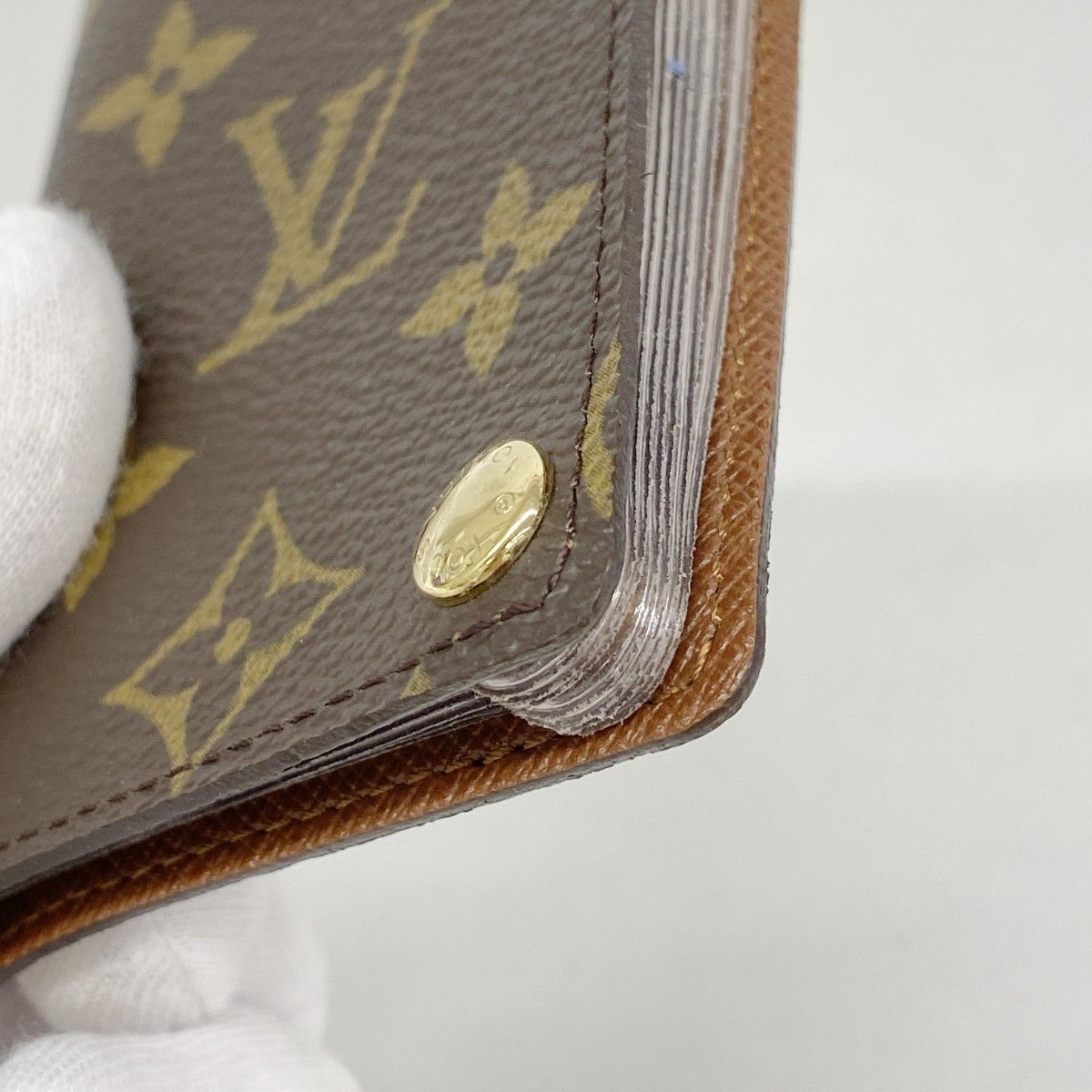 Louis Vuitton Card Case Monogram Holder Cles Depression Brown — view 5