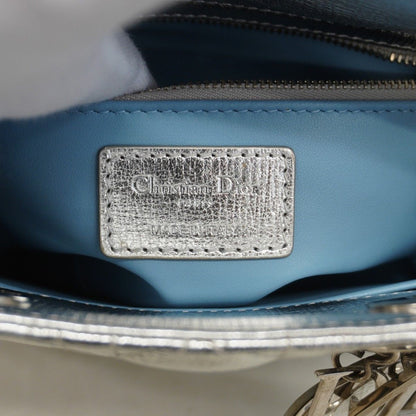Dior Handbag Cannage Leather Silver — view 5