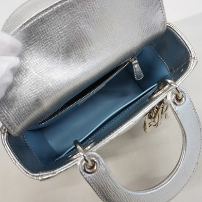 Dior Handbag Cannage Leather Silver — view 4
