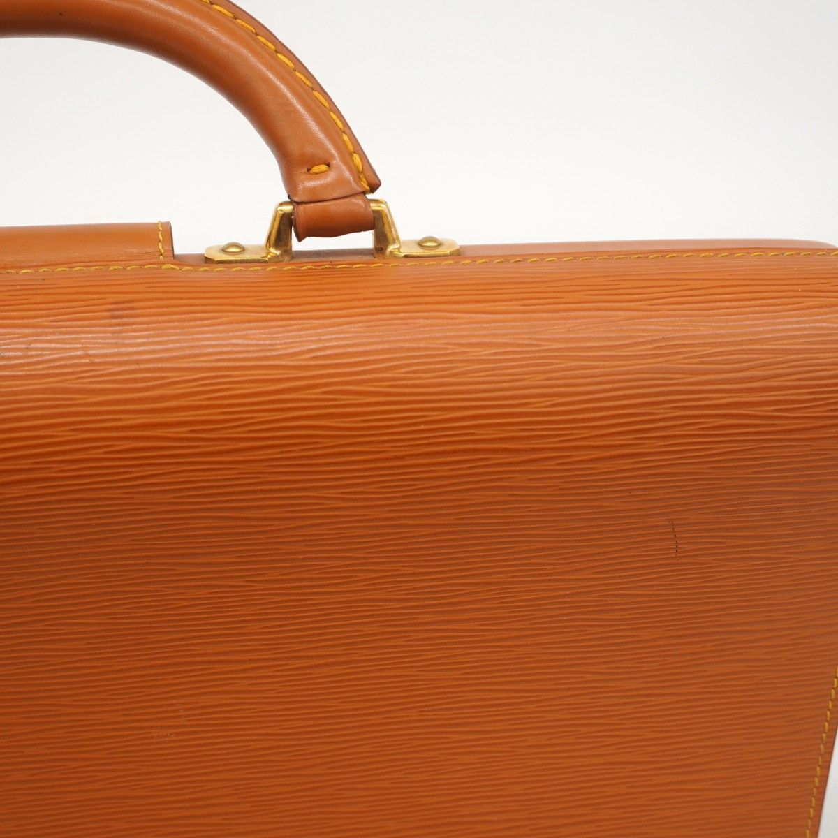 Louis Vuitton Briefcase Epi Serviette Fermoir Cipango Gold — view 9