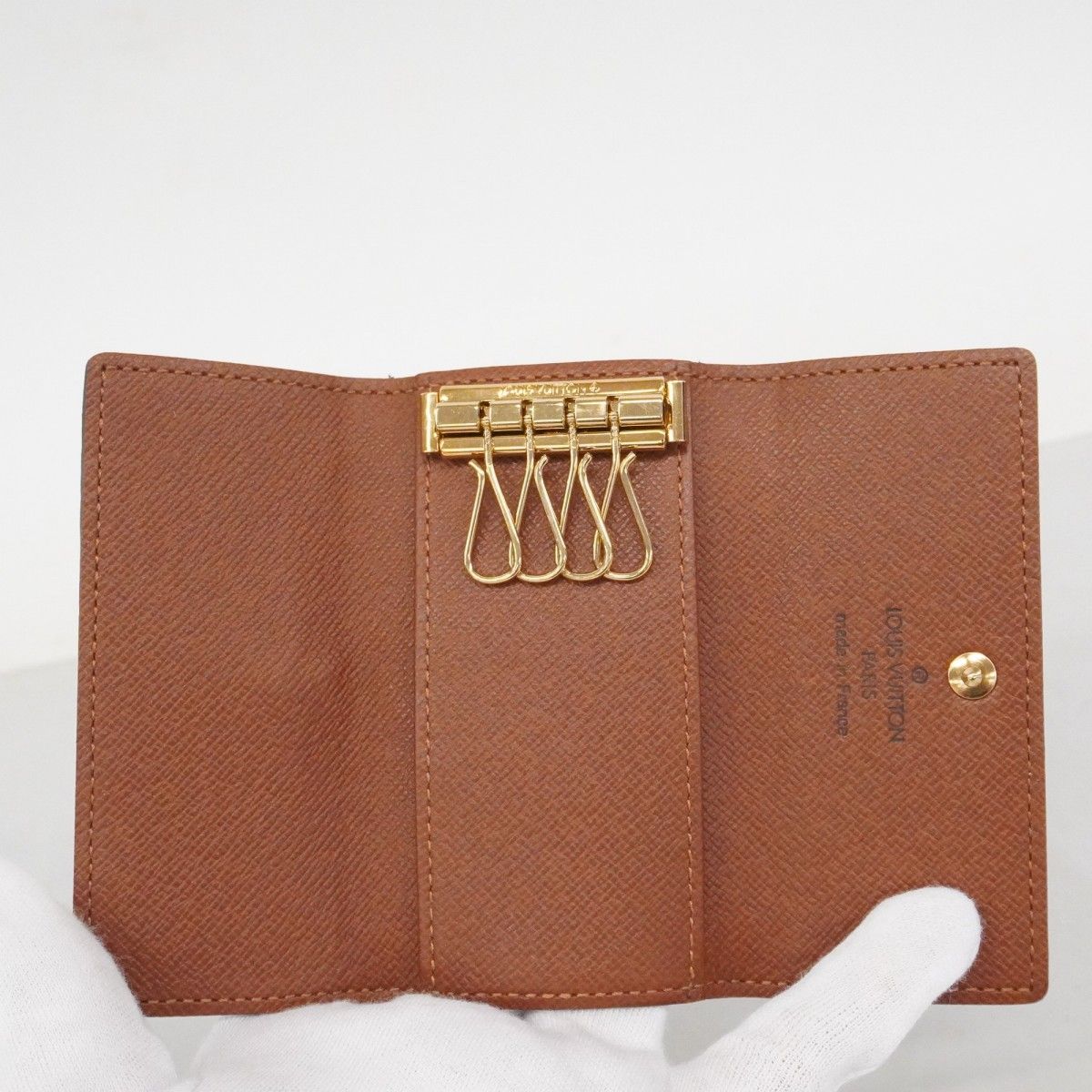 Louis Vuitton Key Case Monogram Multicles 4 Brown Key Holder — view 3
