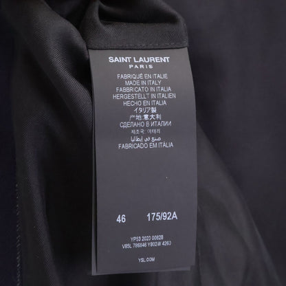 Saint Laurent Paris Striped Shoulder Padded Peak Lapel Double Jacket 46 — view 6