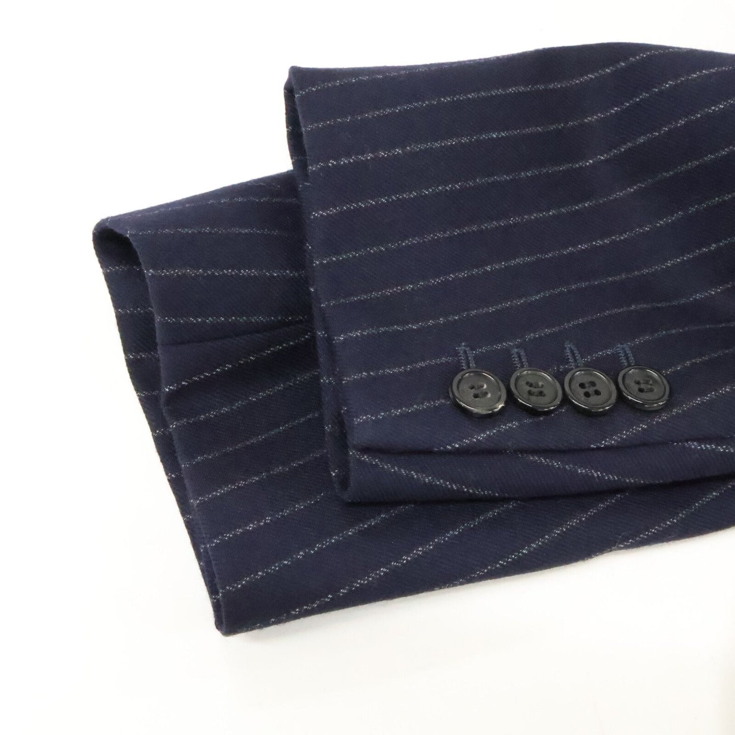 Saint Laurent Paris Striped Shoulder Padded Peak Lapel Double Jacket 46 — view 7