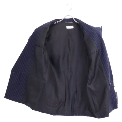 Saint Laurent Paris Striped Shoulder Padded Peak Lapel Double Jacket 46 — view 4