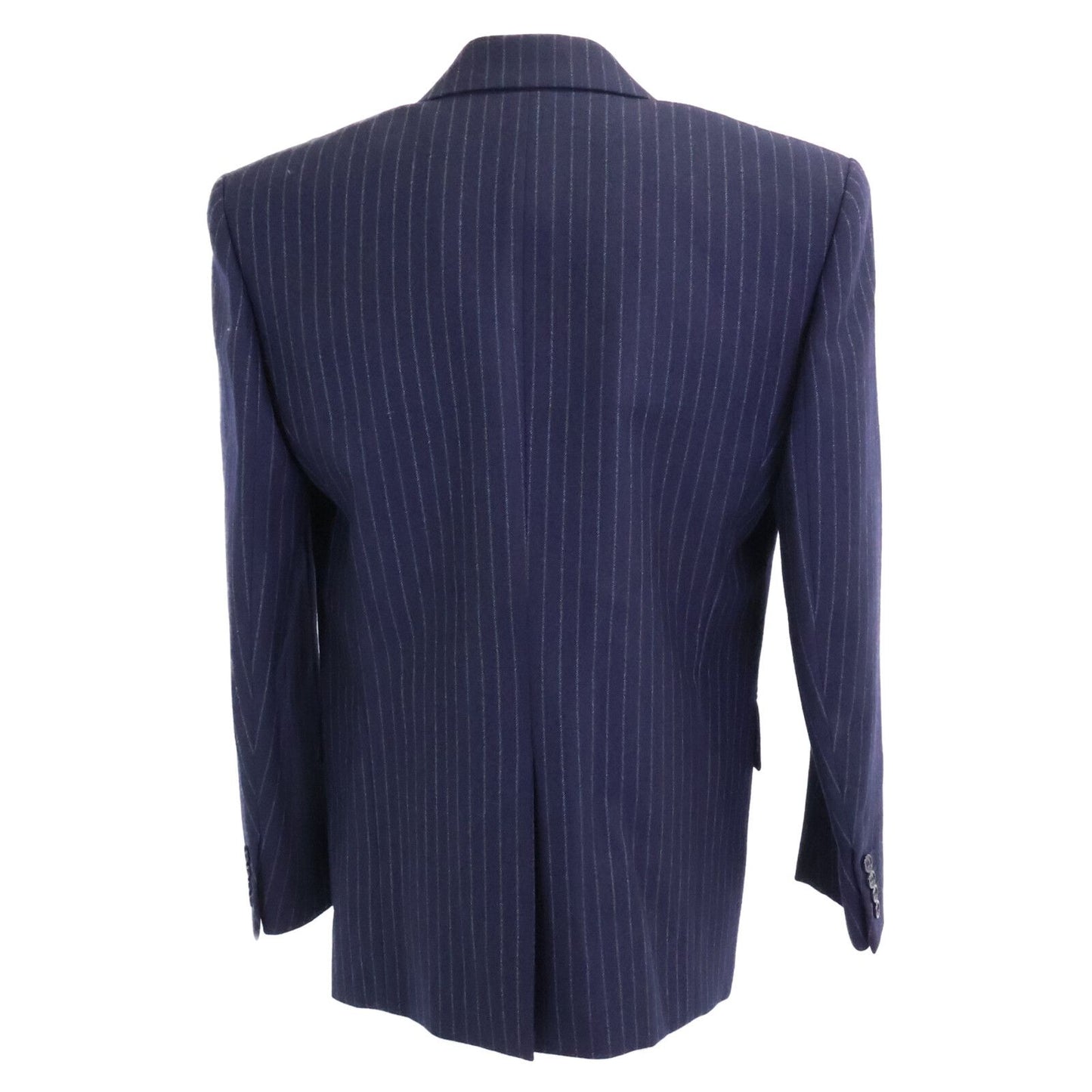 Saint Laurent Paris Striped Shoulder Padded Peak Lapel Double Jacket 46 — view 3