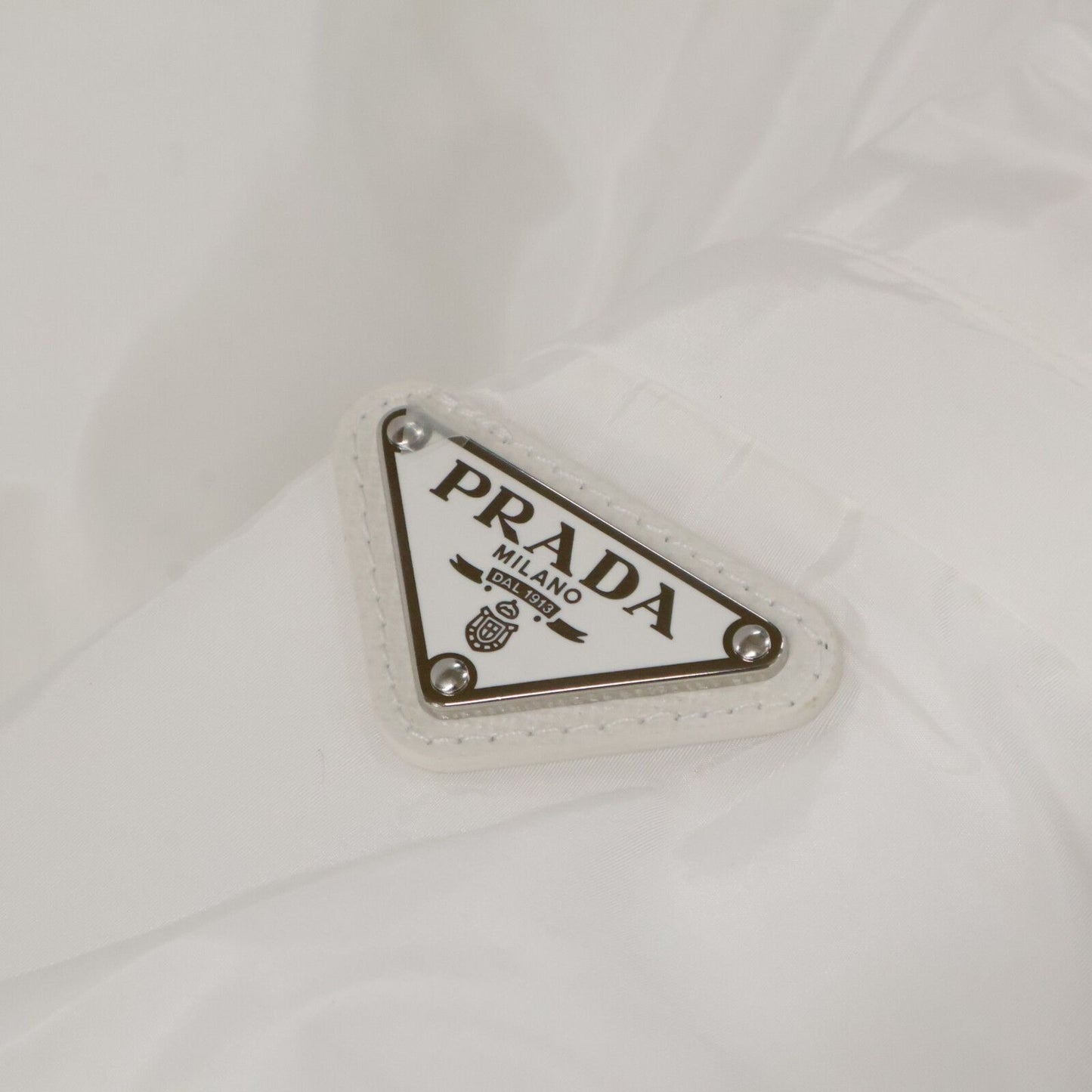 Prada Triangle Logo Nylon Hoodie — view 8