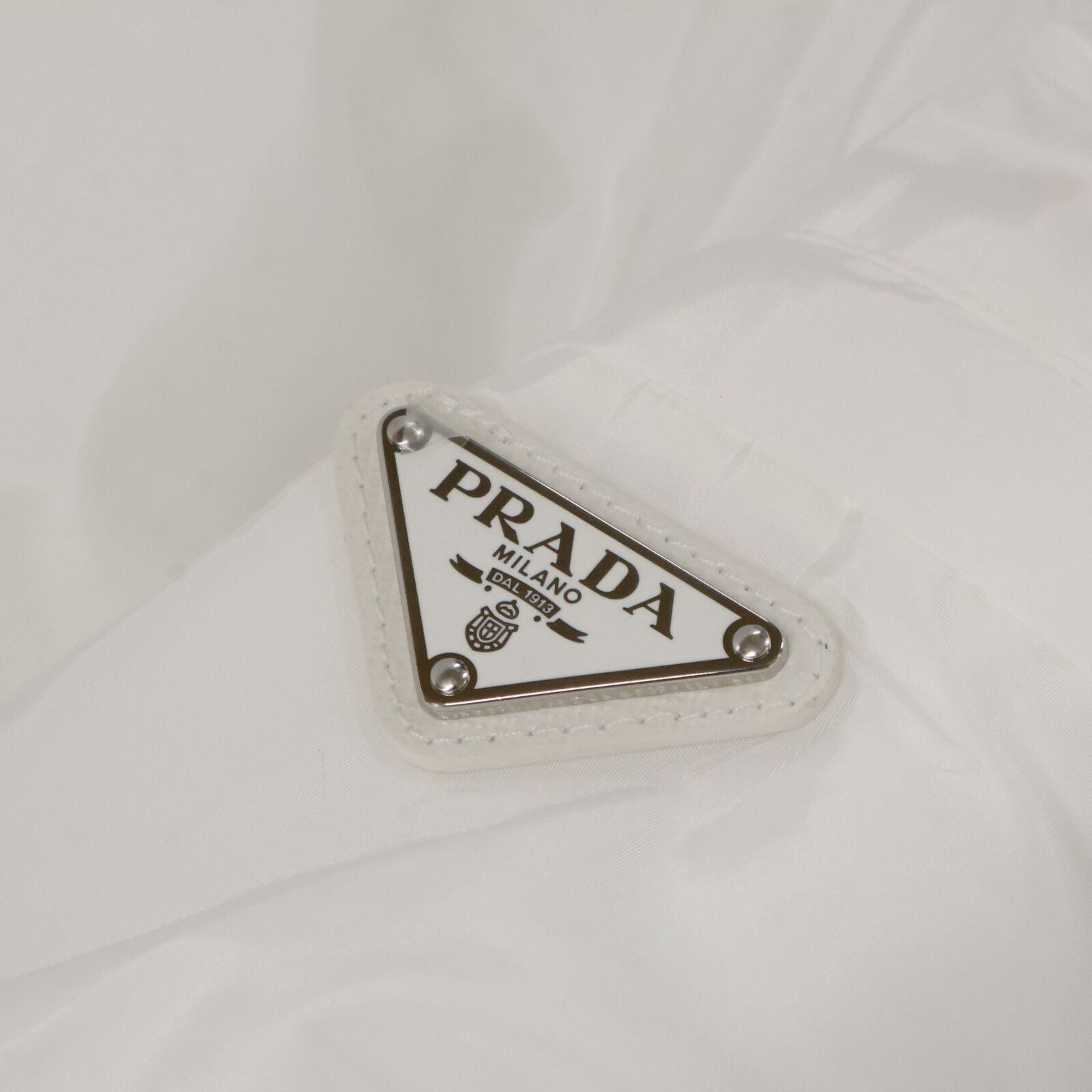 Prada Triangle Logo Nylon Hoodie — view 8