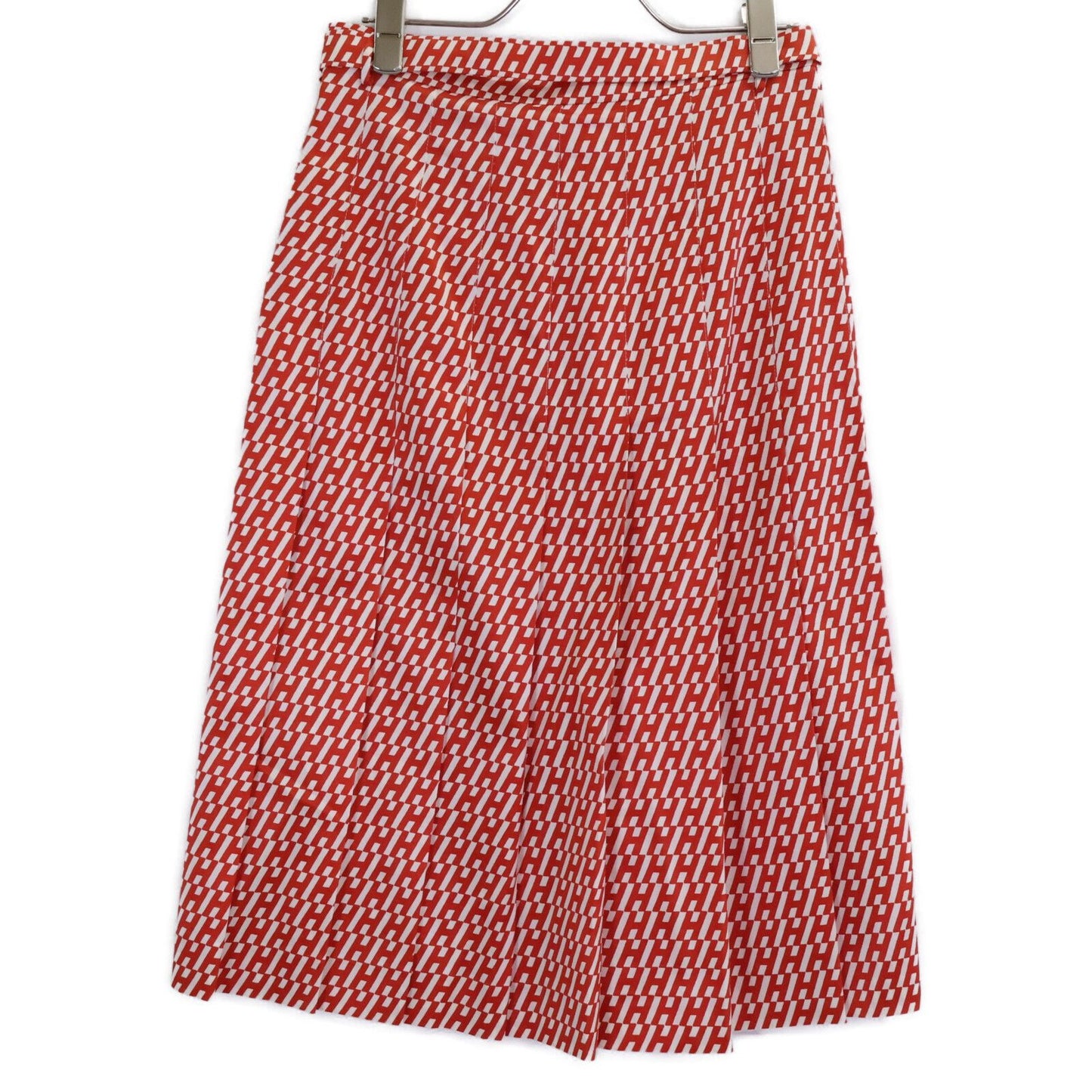 Hermes Wool Silk All Over Pattern Belted Tuck 36 Dress — view 2