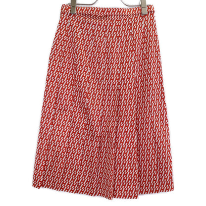 Hermes Wool Silk All Over Pattern Belted Tuck 36 Dress — view 2