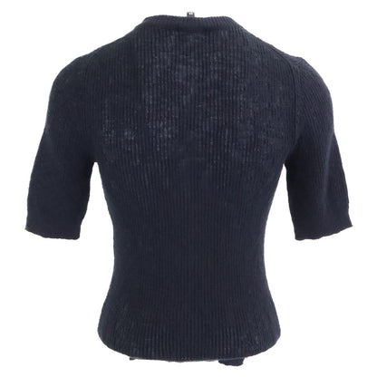 Chanel Cocobichi Coco Button Short Sleeve Cotton Knit 34 Sweater — view 3