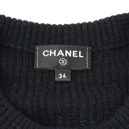 Chanel Cocobichi Coco Button Short Sleeve Cotton Knit 34 Sweater — view 4