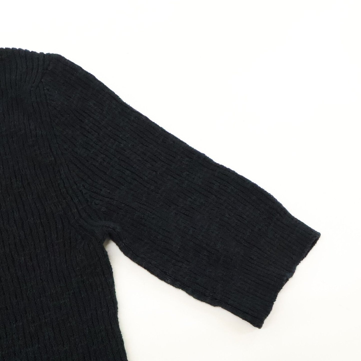 Chanel Cocobichi Coco Button Short Sleeve Cotton Knit 34 Sweater — view 8