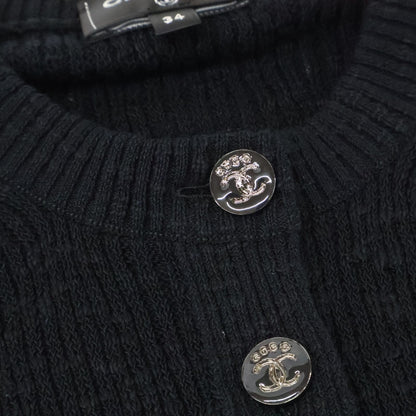 Chanel Cocobichi Coco Button Short Sleeve Cotton Knit 34 Sweater — view 9