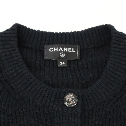 Chanel Cocobichi Coco Button Short Sleeve Cotton Knit 34 Sweater — view 7