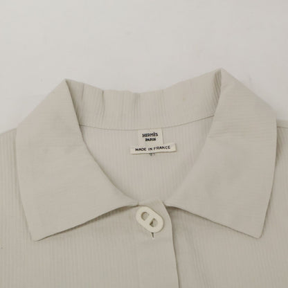 Hermes Cotton Nylon Chaine D'ancre Button Belted Shirt Dress 36 — view 7