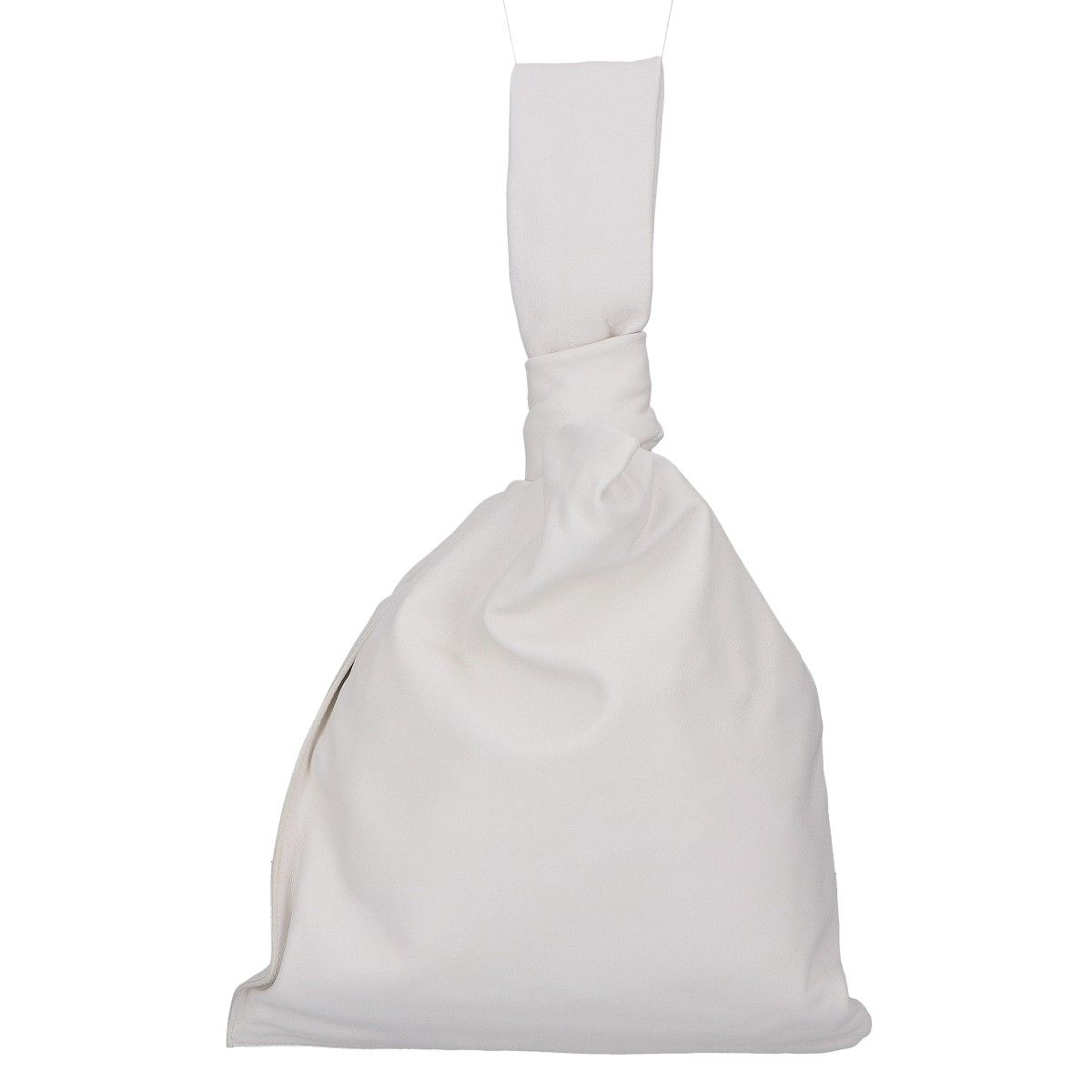 Bottega Veneta the Twist White Calfskin Triangle Handbag — view 3