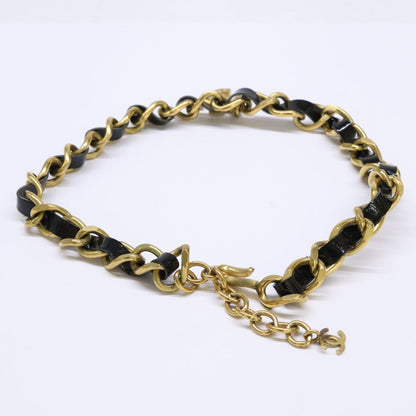 Chanel Gold Black Patent Tape Choker Necklace — view 4