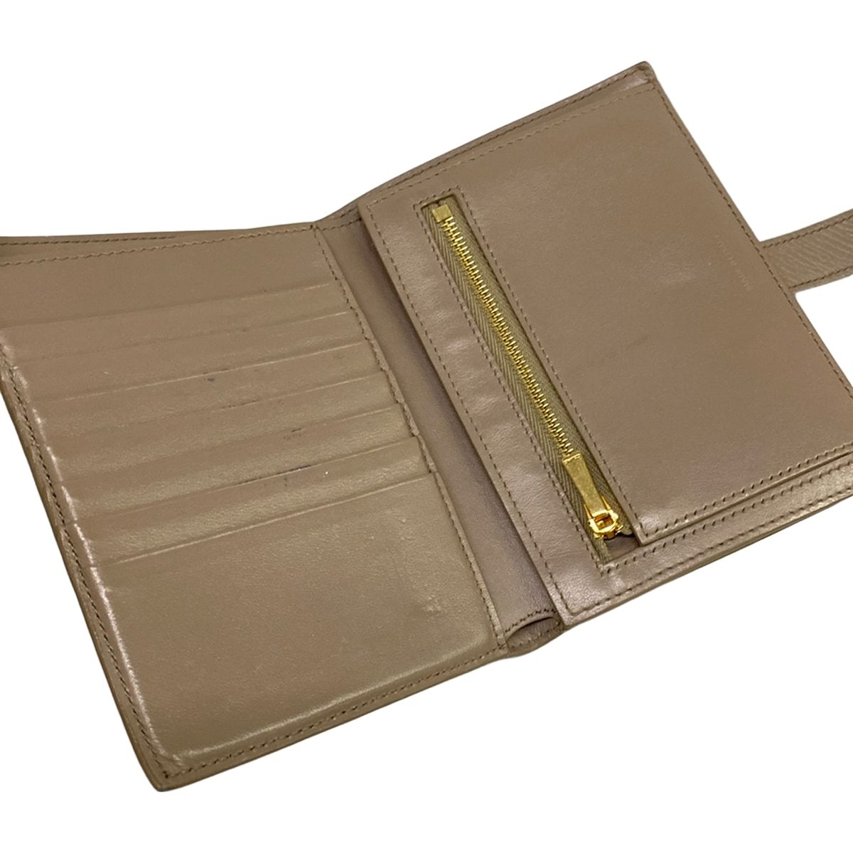 Celine Bifold Wallet Strap Pebble Mineral — view 3